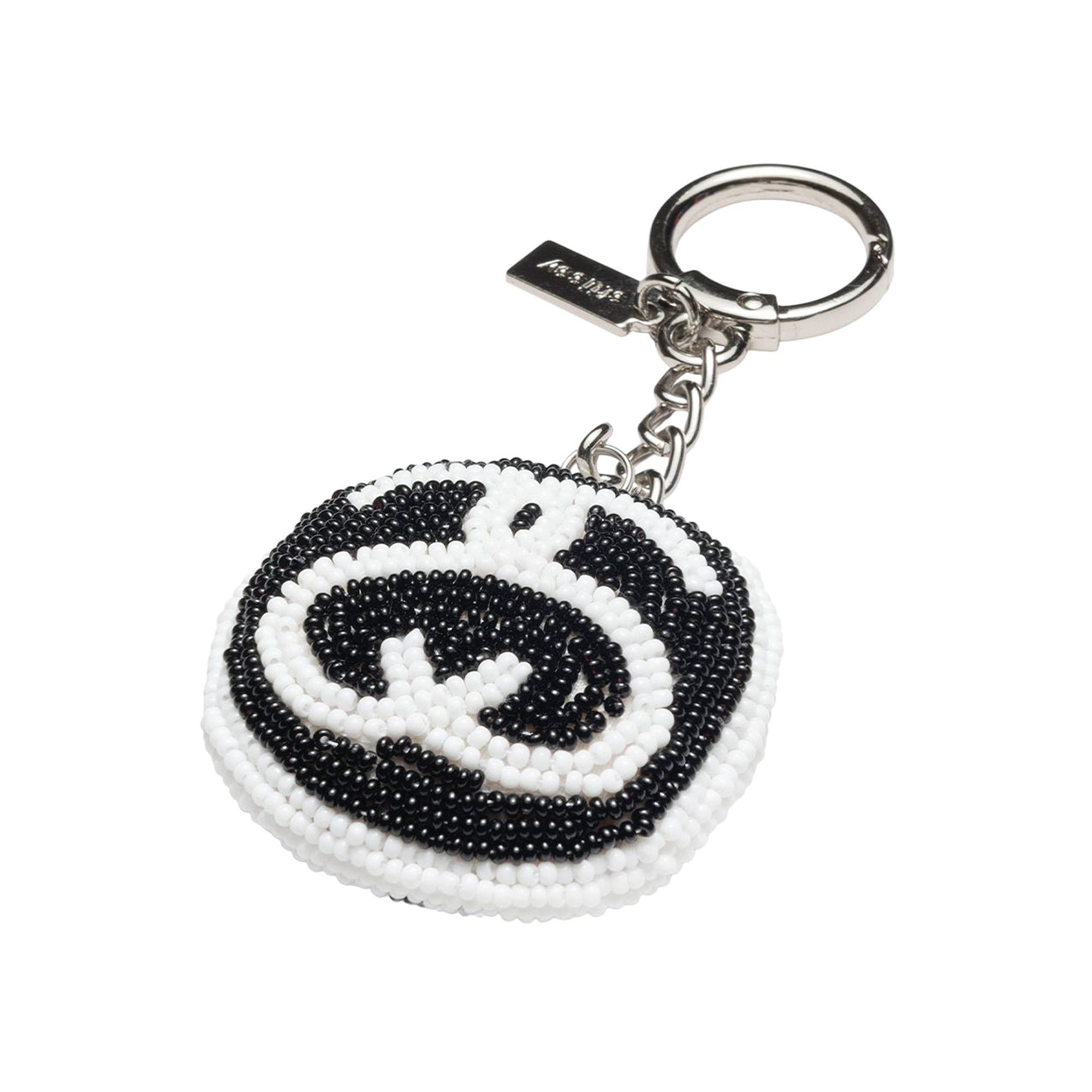 Buy Stussy SS Link Beaded Ball Keychain 'Black/White' - 138926 BLAC | GOAT