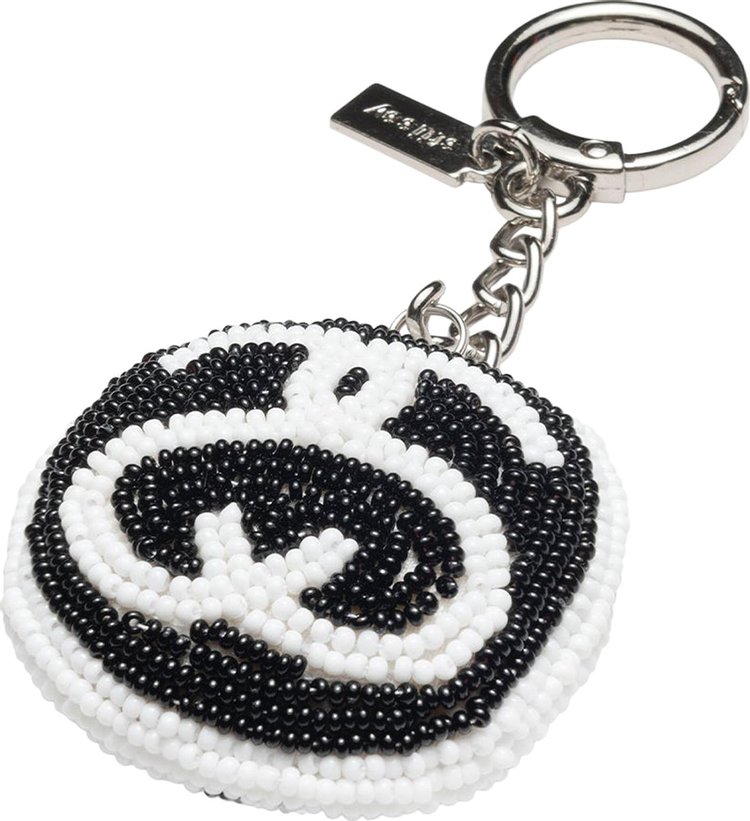 Stussy SS Link Beaded Ball Keychain BlackWhite