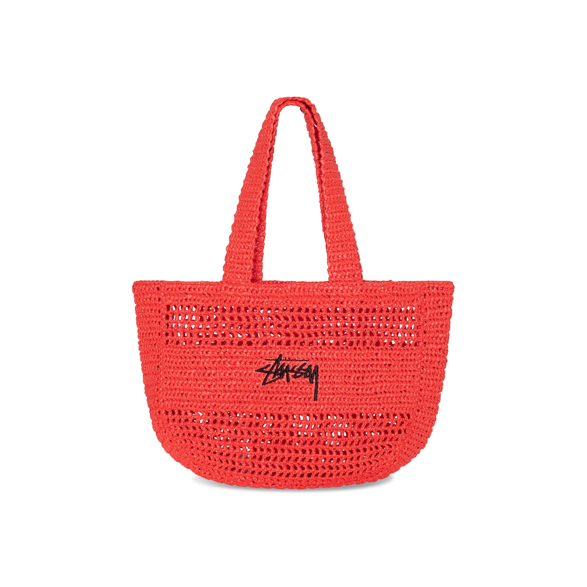 Buy Stussy Raffia Tote Bag 'Red' - 134263 RED | GOAT