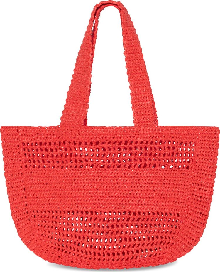 Stussy Raffia Tote Bag Red