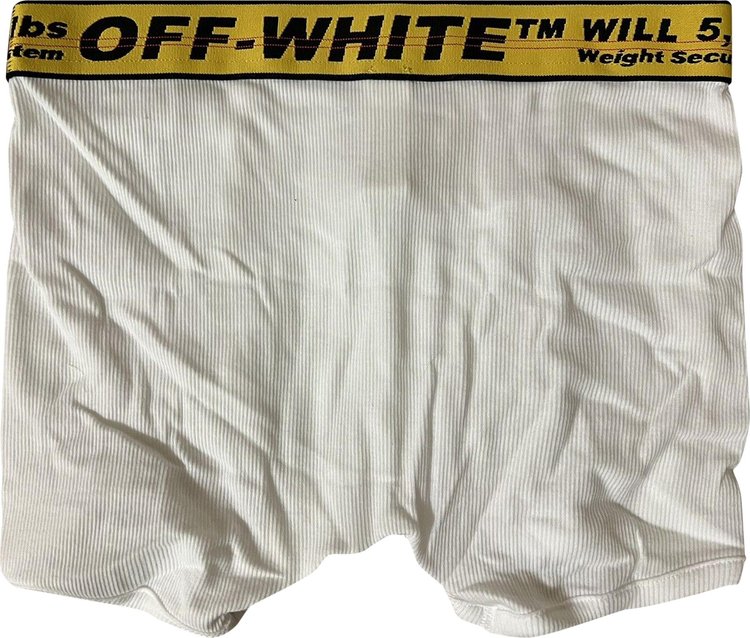 Off White Classic Industrial Waistband Boxers White