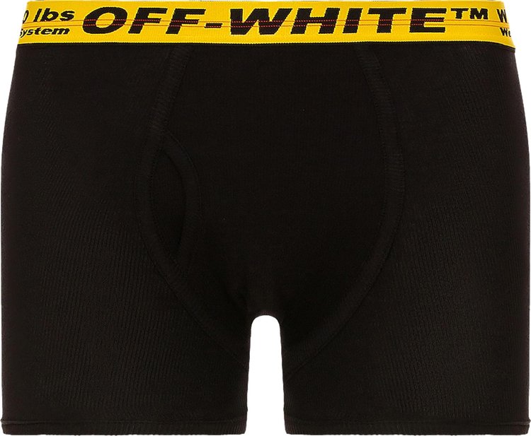 Off White Classic Industrial Waistband Boxers Black