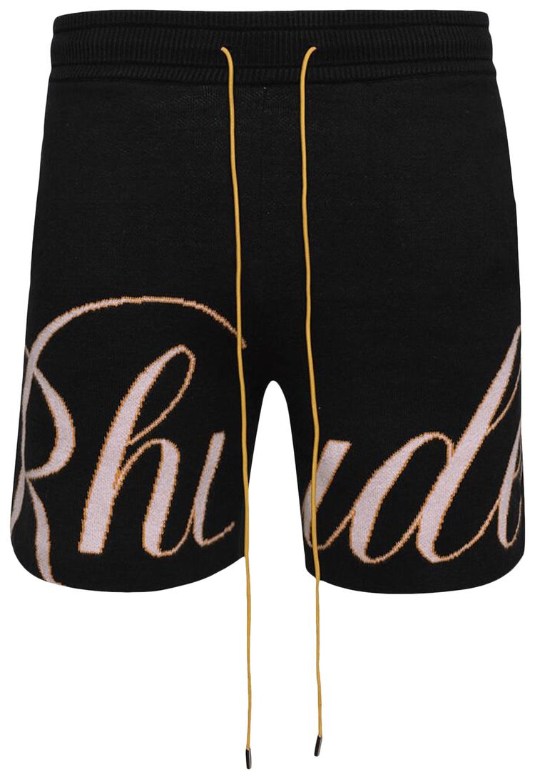 Buy Rhude Knit Script Short 'Black/Pink/Orange' - SS24SH246033092309 | GOAT
