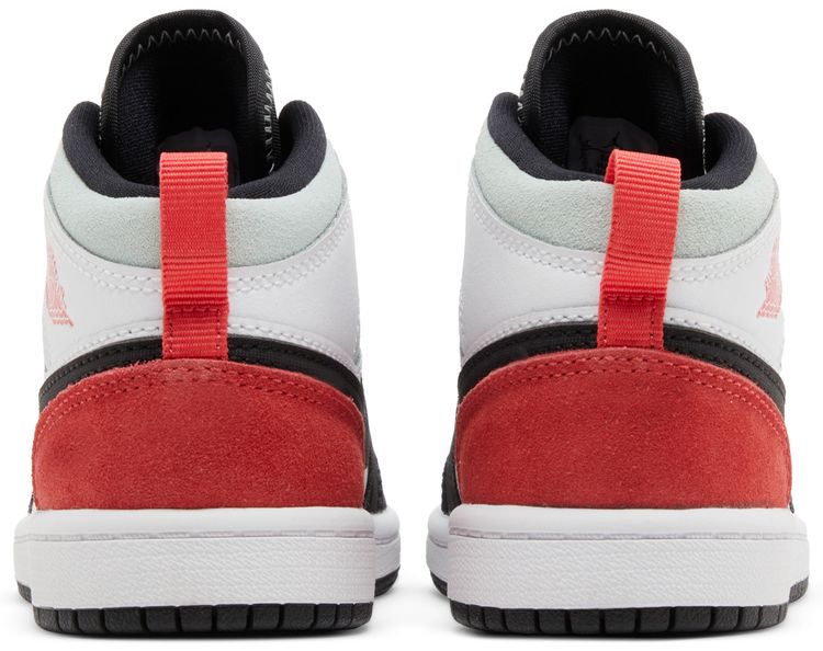 Air Jordan 1 Mid SE PS Red Black Toe