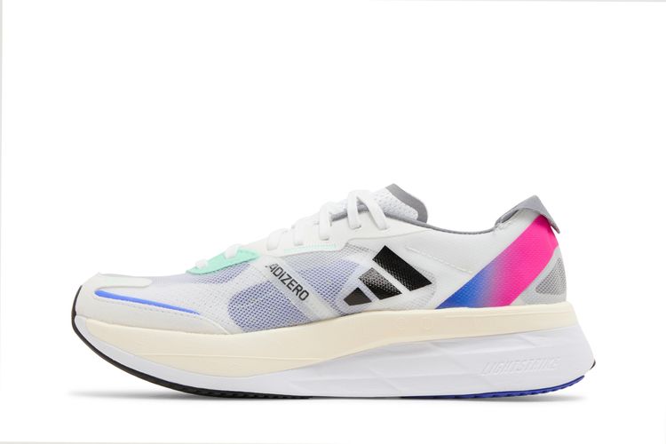Adidas Adizero Boston 11 White Lucid Blue Fuchsia