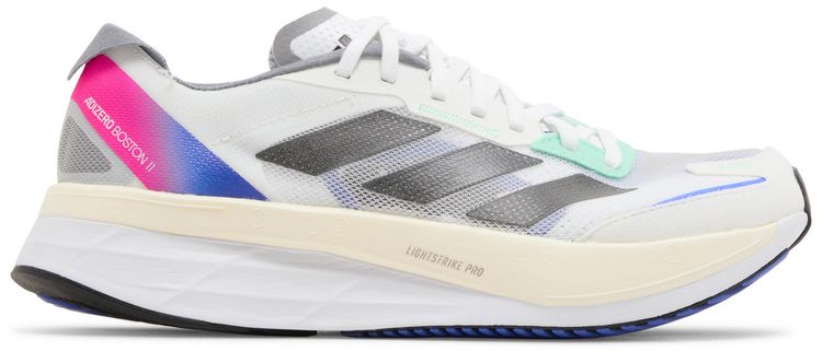 Adidas Adizero Boston 11 White Lucid Blue Fuchsia