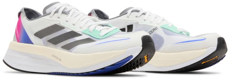 Adidas Adizero Boston 11 White Lucid Blue Fuchsia