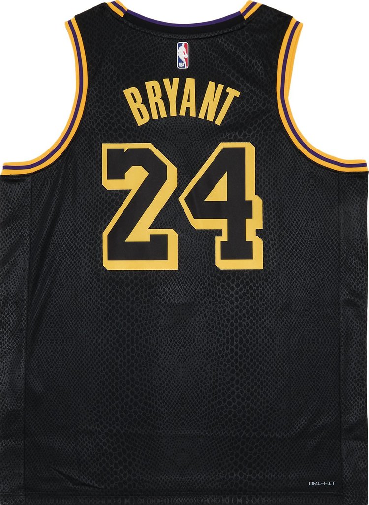 Nike Kobe Mamba Mentality Los Angeles Lakers City Edition Swingman Jersey Black