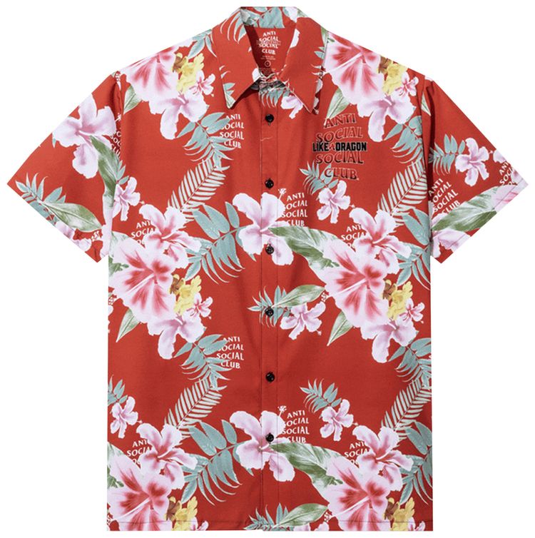 Anti Social Social Club x Like A Dragon Ichiban Button Up Red