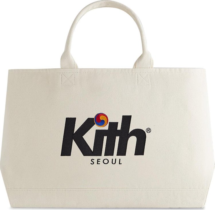 Kith Seoul Spiral Canvas Tote Bag Sandrift