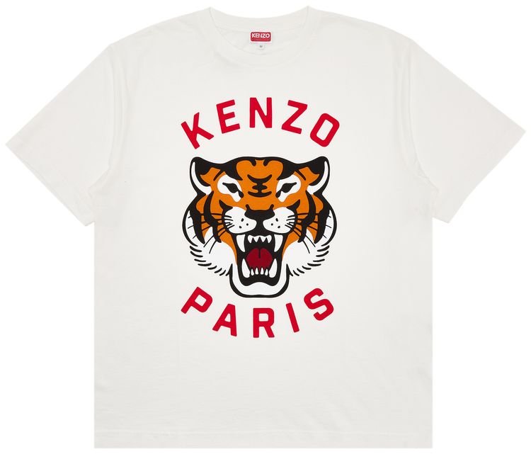 Kenzo Lucky Tiger Oversize T Shirt Off White
