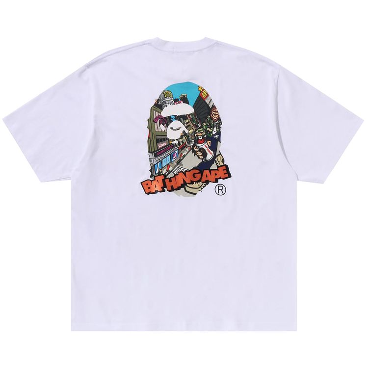 BAPE Comic Art Ape Head Relaxed Fit Tee White