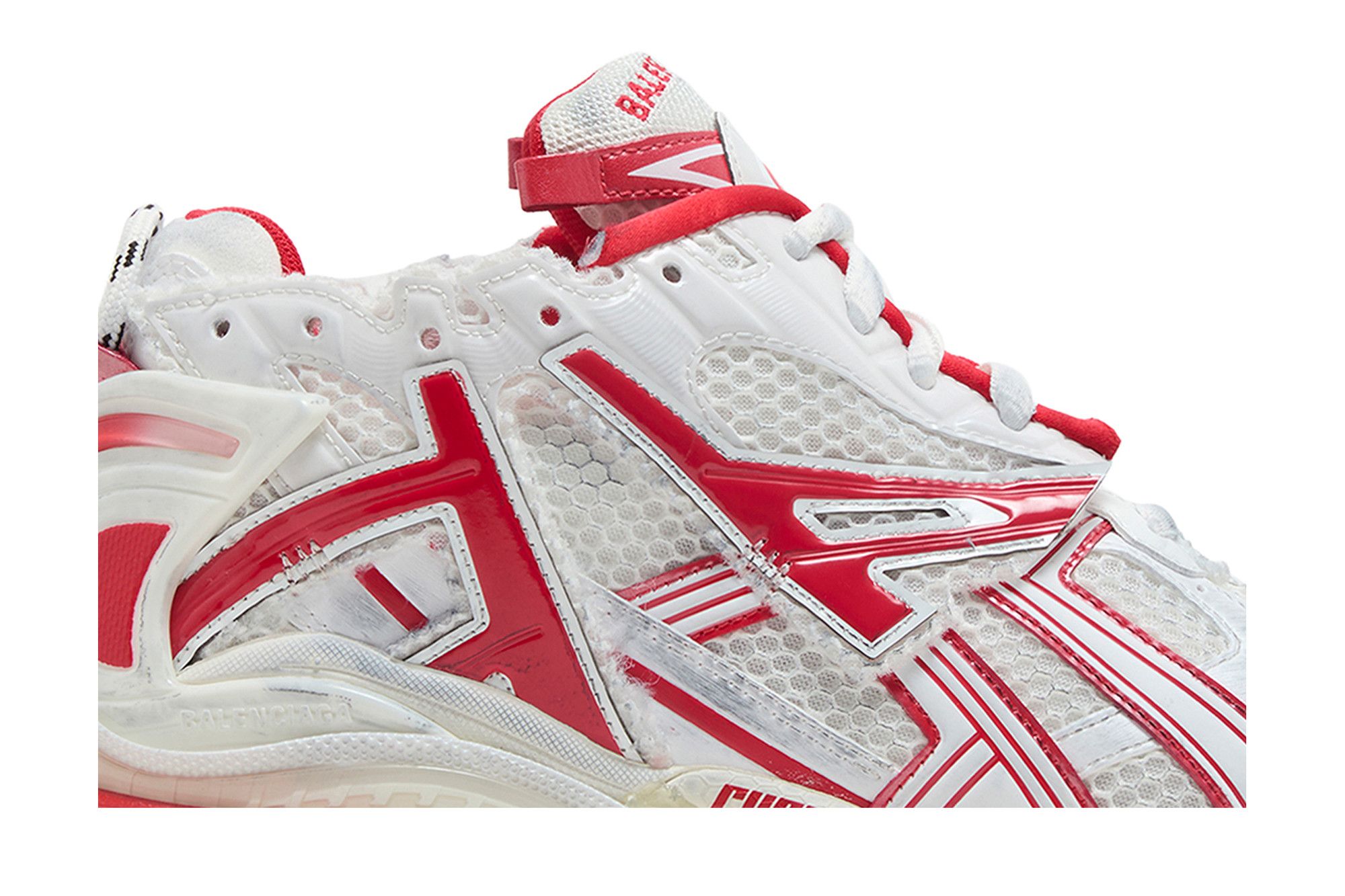 Red and white balenciaga runners deals