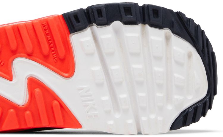 Nike Air Max 90 Leather TD Light Smoke Grey Bright Crimson