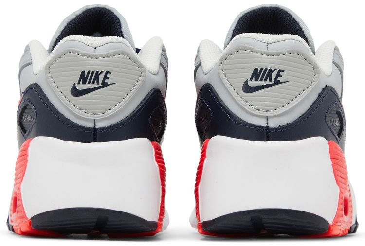 Nike Air Max 90 Leather TD Light Smoke Grey Bright Crimson