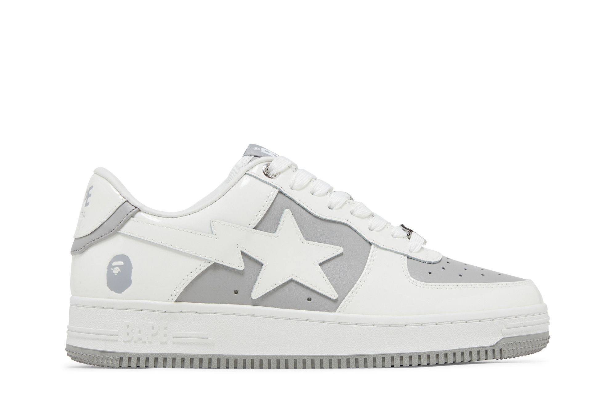 Buy Bapesta #6 'Patent Leather Pack - Grey' - 1K30191328 GRY