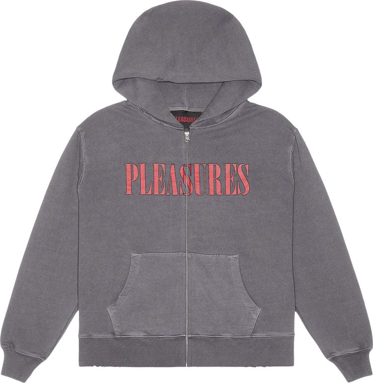 Pleasures Onyx Zip Up Hoodie Grey