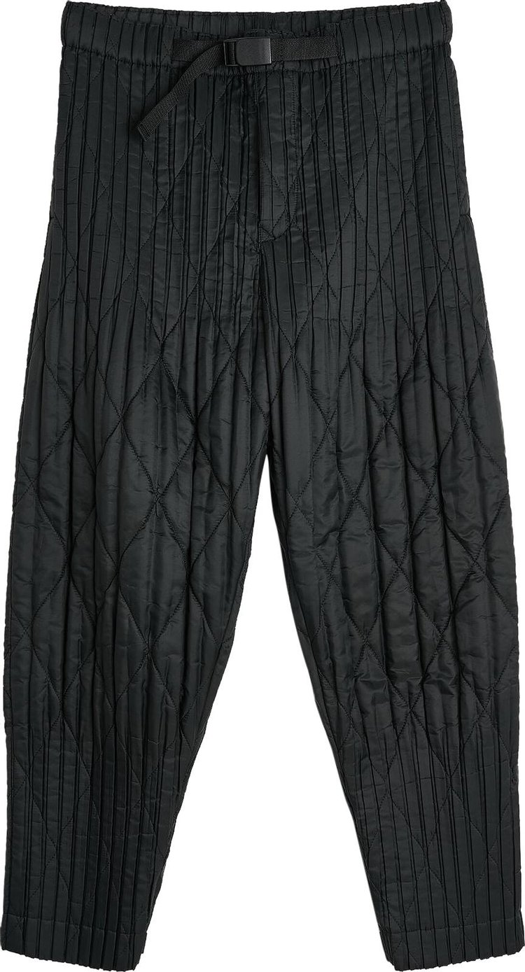 Issey Miyake Padded Pleats Trousers Black