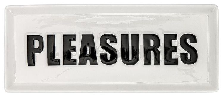 Pleasures Ceramic Tray White