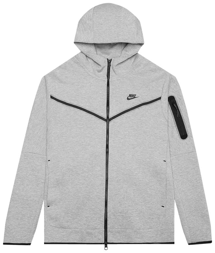 Buy Nike Sportswear Kids Tech Fleece Full Zip Hoodie 'Heather Grey ...