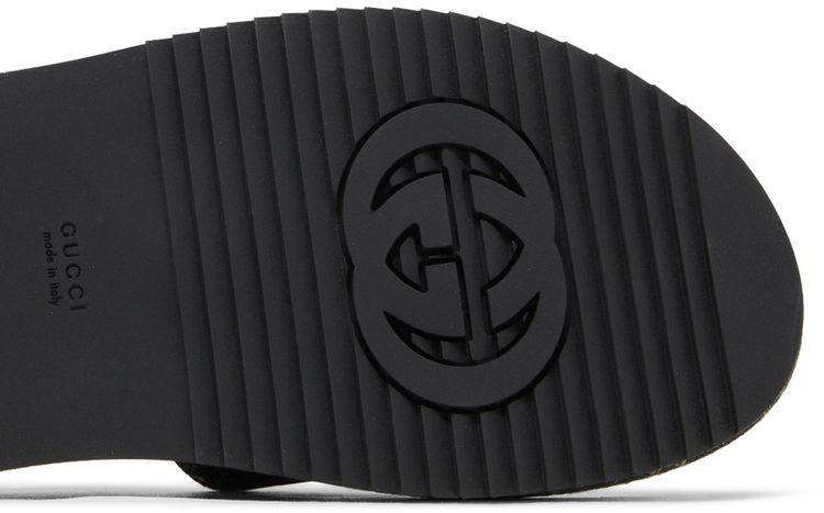 Gucci Wmns GG Lame Platform Slide Sandal Black