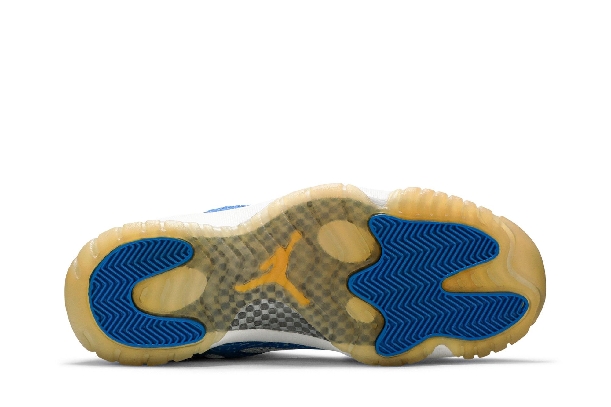 jordan retro 11 blue and yellow
