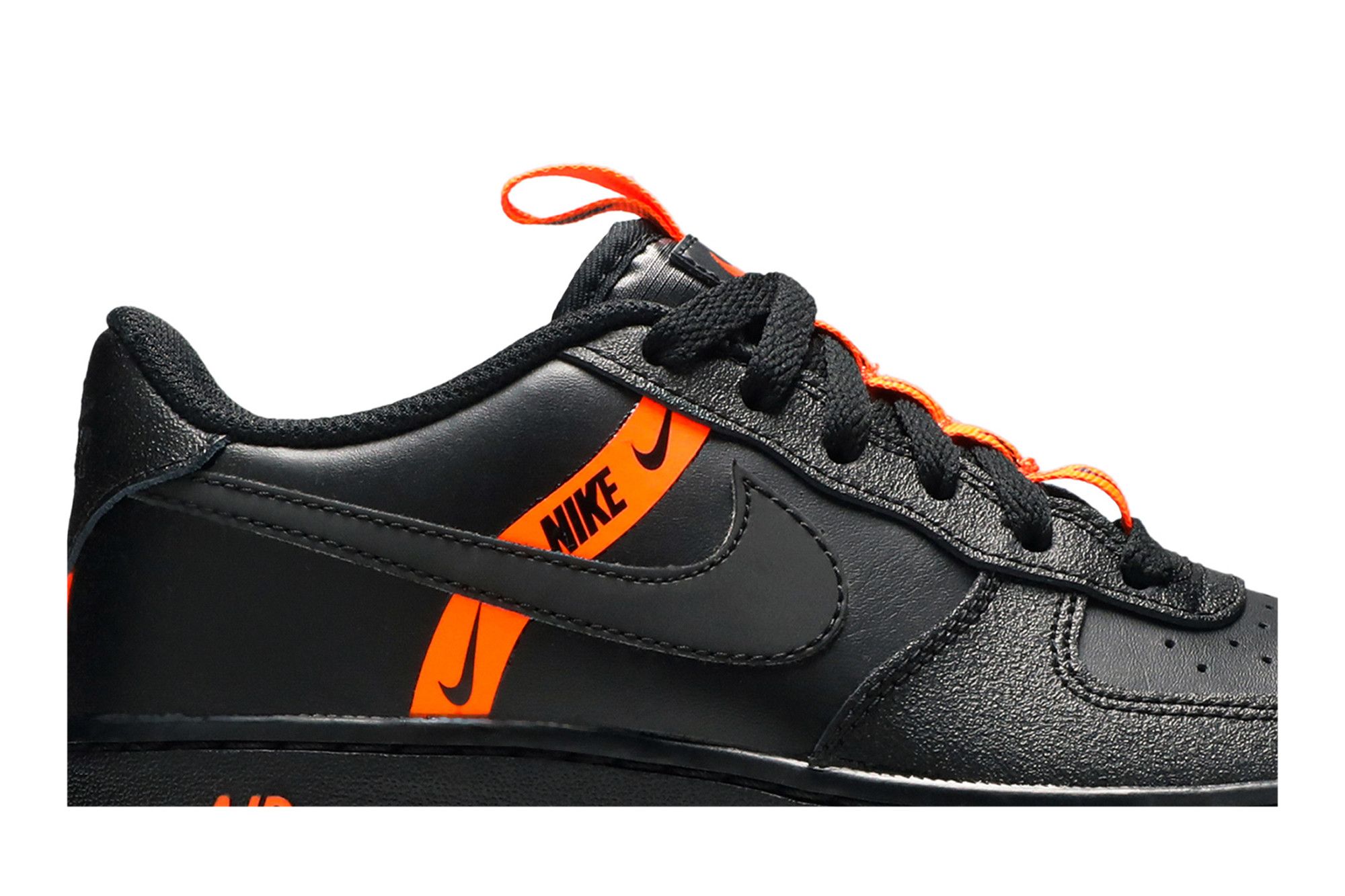 Orange and black nike air force ones best sale