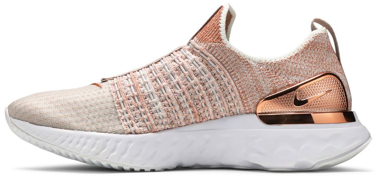 Nike Wmns React Phantom Run Flyknit 2 Premium Fossil Stone Metallic Red Bronze