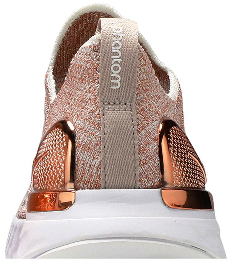 Nike Wmns React Phantom Run Flyknit 2 Premium Fossil Stone Metallic Red Bronze