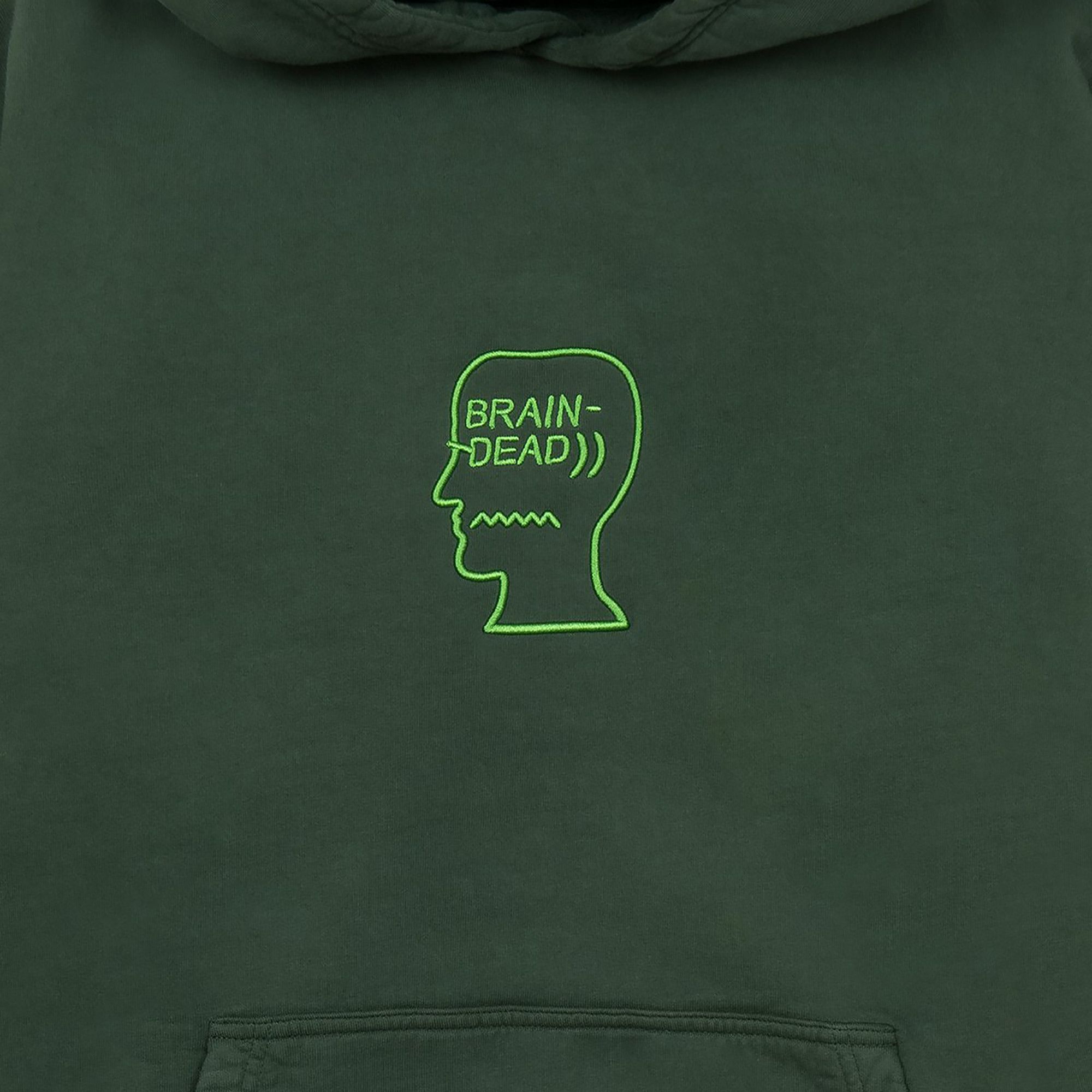 Buy Brain Dead Heavyweight Embroidered Logo Head Hoodie