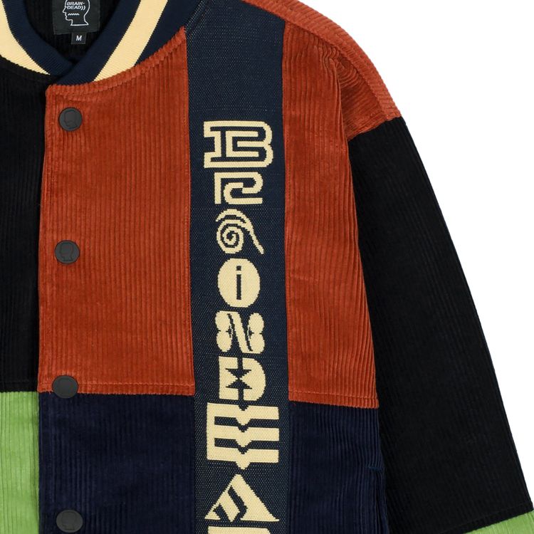Brain Dead Jacquard Patchwork Letterman Jacket Multi