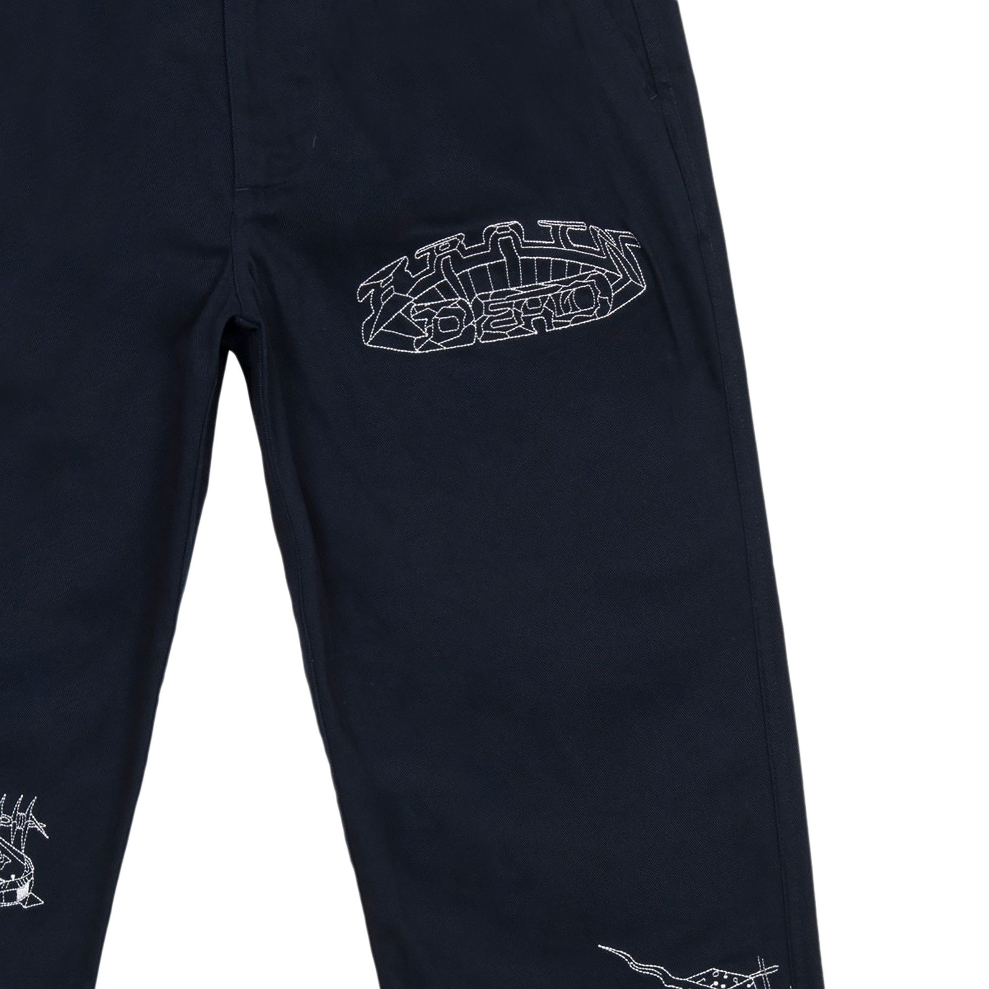 Buy Brain Dead Whips and Chains Wide Leg Pleated Pants 'Navy