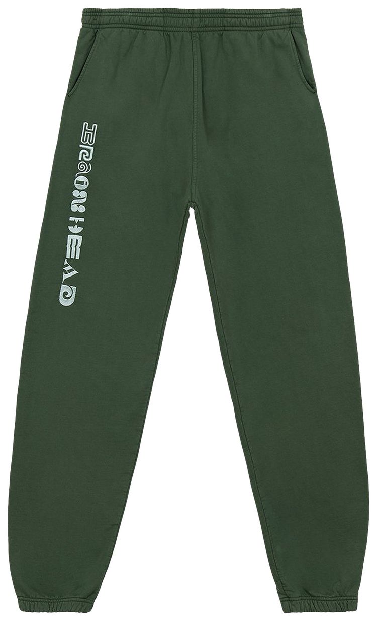 Brain Dead Heavyweight Embroidered Sweatpants Green