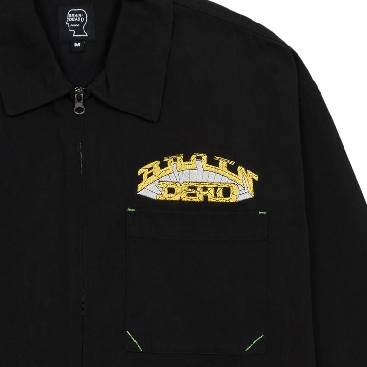 Brain Dead Fast Life Full Zip Shirt Jacket Black