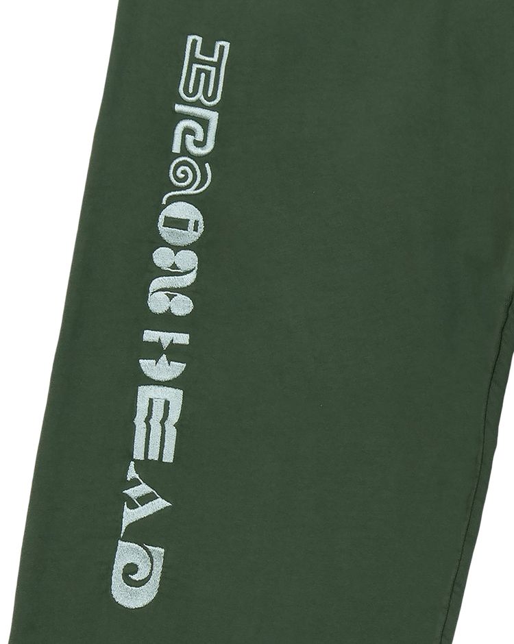 Brain Dead Heavyweight Embroidered Sweatpants Green