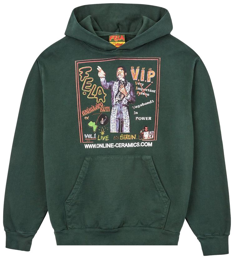 Online Ceramics x Fela Kuti VIP Hoodie Ivy