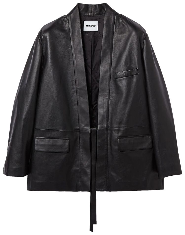 Ambush Kimono Leather Jacket Black
