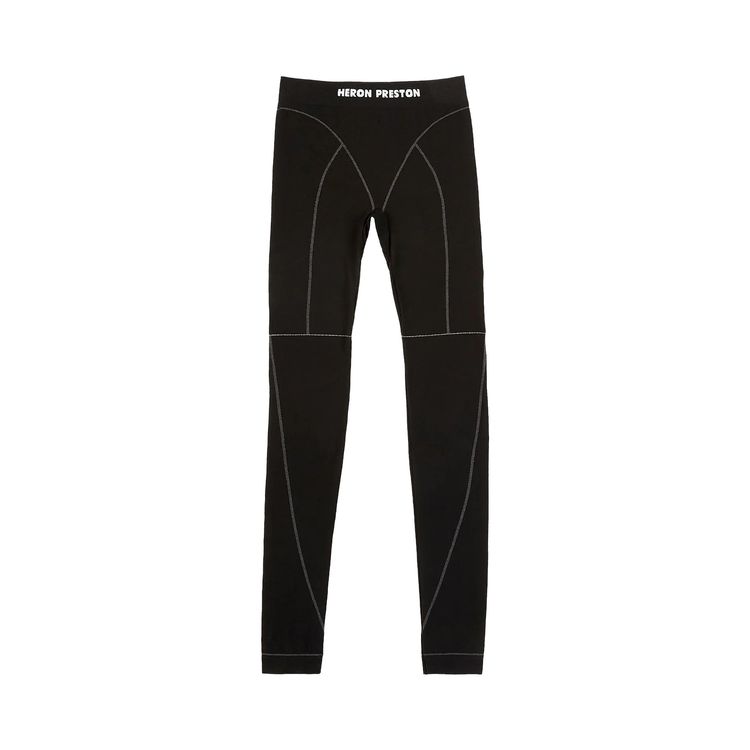 Heron Preston Logo Patch Active Leggings BlackWhite