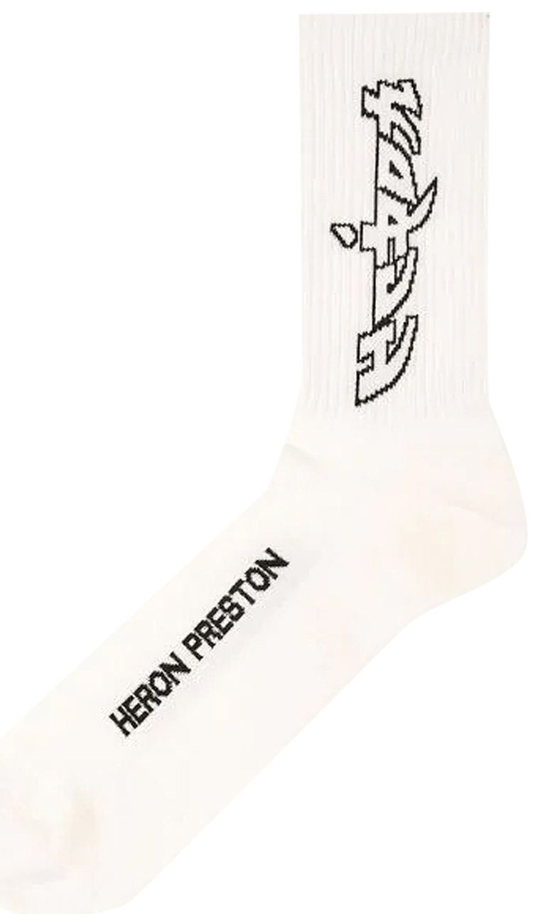 Heron Preston Arcade Long Socks WhiteBlack