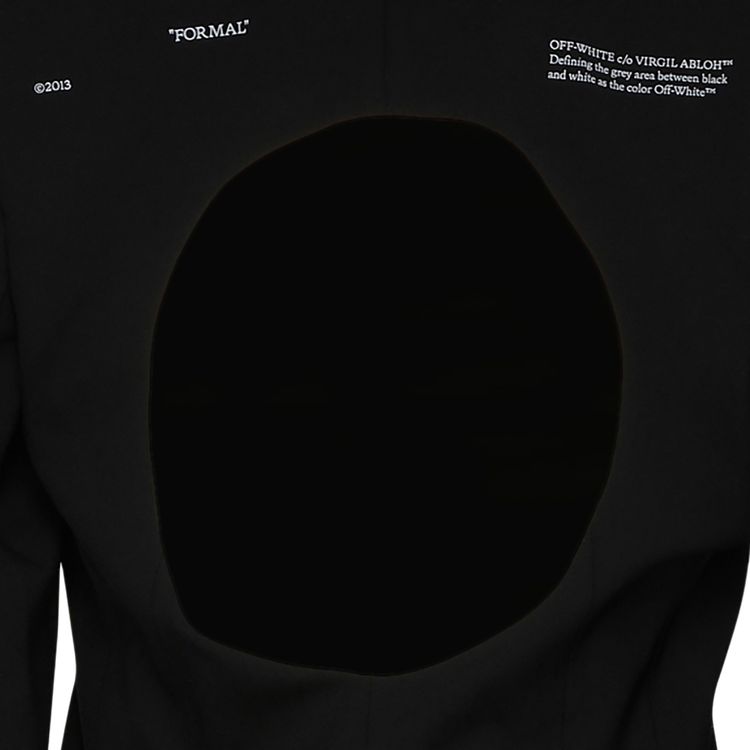 Off White Tailored Cut Out Blazer Black