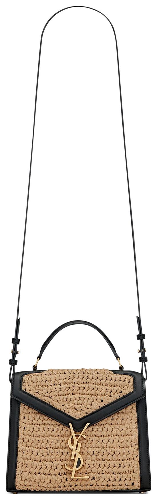 Saint Laurent Cassandra Raffia Bag NaturalNero