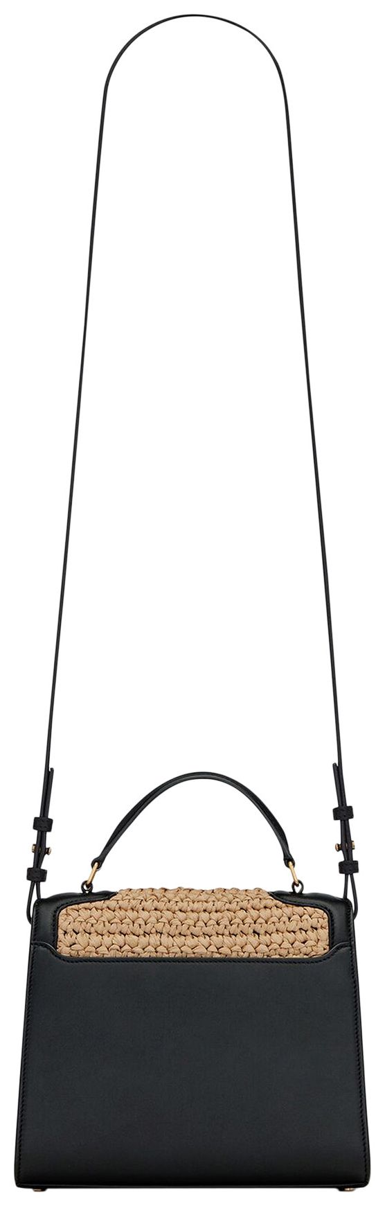 Saint Laurent Cassandra Raffia Bag NaturalNero