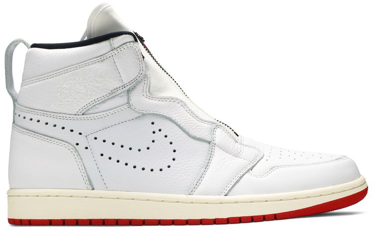 Air Jordan 1 Retro High Zip White University Red