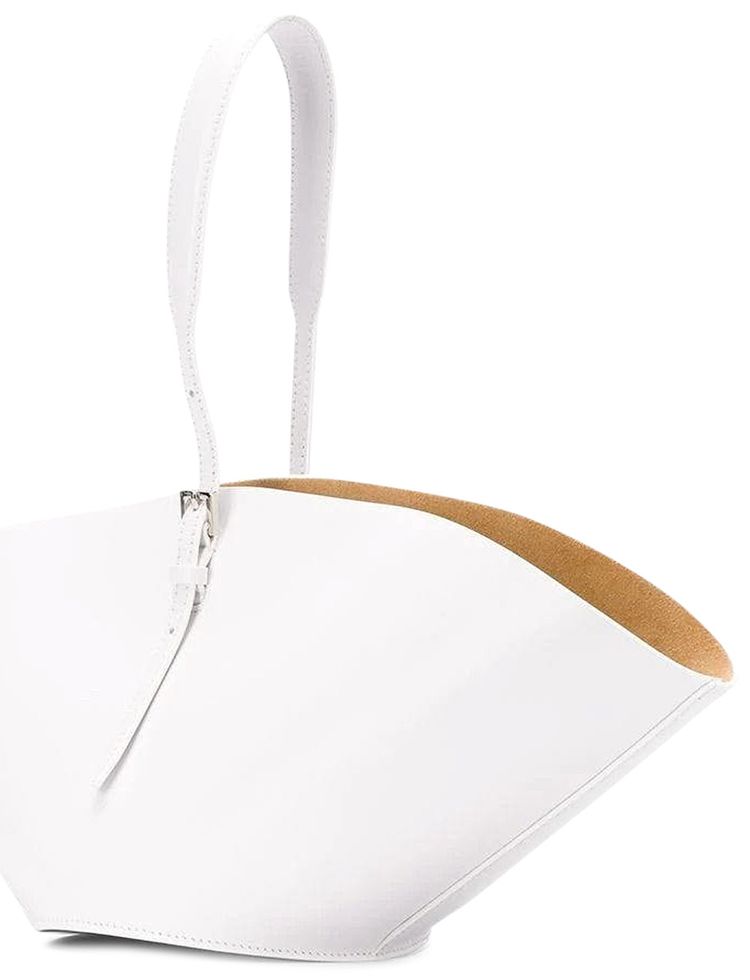 Jil Sander Small Sombrero Shoulder Bag White