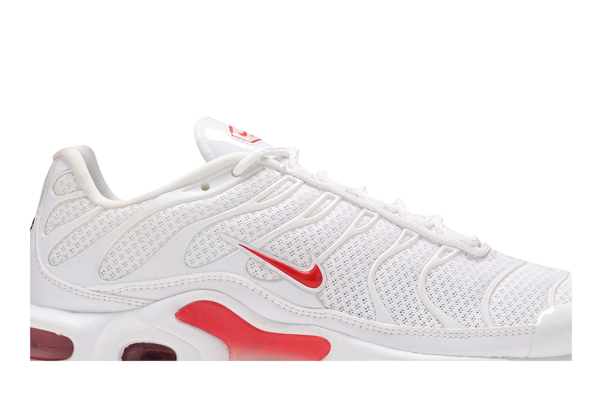 Air max plus red and white top