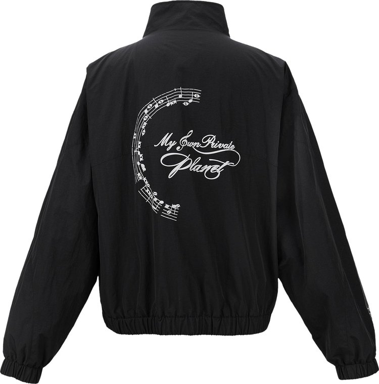 C2H4 My Own Private Planet Intervein Panelled Track Jacket Black