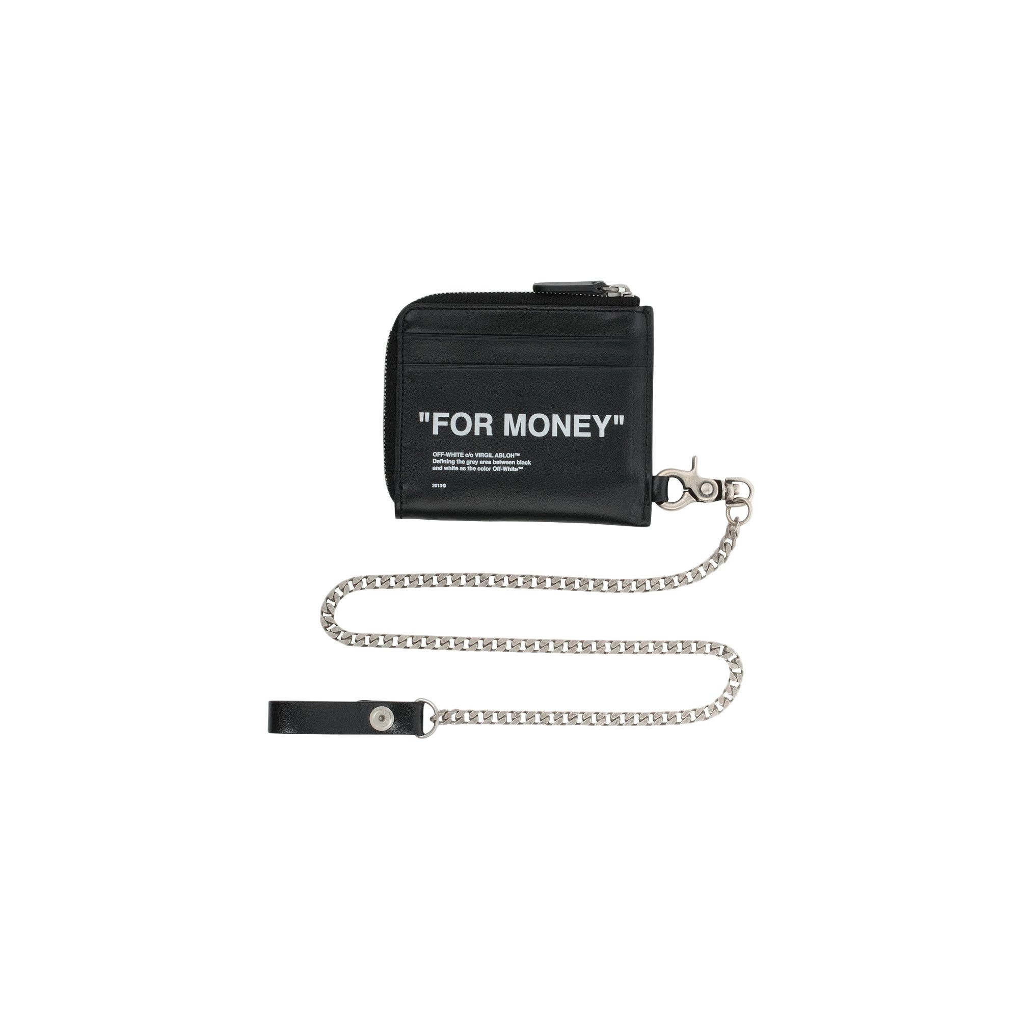 Buy Off-White Quote Chain Wallet 'Black/White