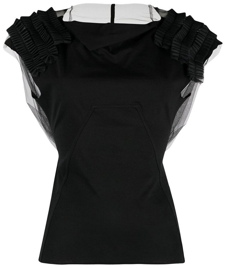 Rick Owens Shoulder Detail Knit Top Black