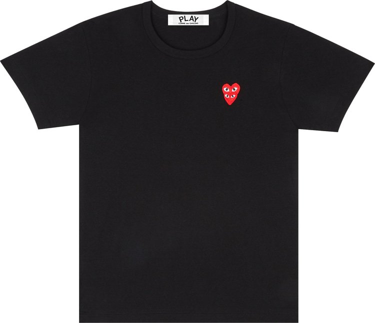 Comme des Garçons PLAY Double Heart T-Shirt 'Black'