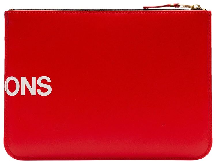 Comme des Garcons Huge Logo Wallet Red